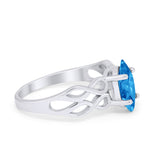 Marquise Simulated Cubic Zirconia Infinity Shank Ring 925 Sterling Silver
