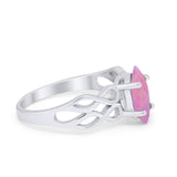 Marquise Simulated Cubic Zirconia Infinity Shank Ring 925 Sterling Silver