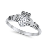 Vintage Style Engagement Bridal Ring Simulated CZ 925 Sterling Silver