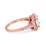Solitaire Accent Wedding Ring Round Simulated CZ 925 Sterling Silver