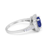Solitaire Accent Wedding Ring Round Simulated CZ 925 Sterling Silver
