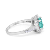 Solitaire Accent Wedding Ring Round Simulated CZ 925 Sterling Silver