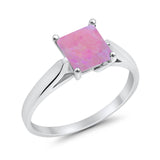 Solitaire Engagement Ring Simulated Cubic Zirconia 925 Sterling Silver