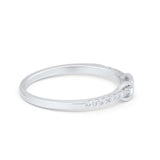 Petite Dainty Infinity Eternity Rings Simulated CZ 925 Sterling Silver