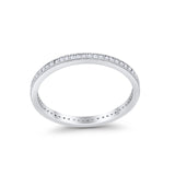 Full Eternity Stackable Band Rings 925 Sterling Silver