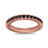 Eternity Wedding Band Rings Round Simulated CZ 925 Sterling Silver