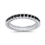 Eternity Wedding Band Rings Round Simulated CZ 925 Sterling Silver