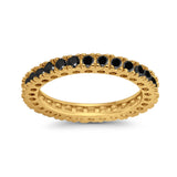 Eternity Wedding Band Rings Round Simulated CZ 925 Sterling Silver