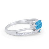 Engagement Heart Promise Ring Simulated Cubic Zirconia 925 Sterling Silver