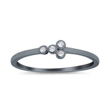 Fashion Petite Dainty Ring Eternity Simulated Cubic Zirconia 925 Sterling Silver