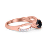Oval Engagement Ring Simulated Cubic Zirconia 925 Sterling Silver