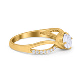 Oval Engagement Ring Simulated Cubic Zirconia 925 Sterling Silver