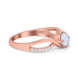 Oval Engagement Ring Simulated Cubic Zirconia 925 Sterling Silver