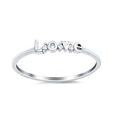 Love Band Ring Round Eternity Simulated Cubic Zirconia 925 Sterling Silver