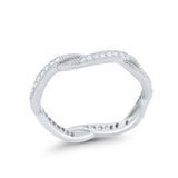 Twisted Eternity Wedding Ring 925 Sterling Silver