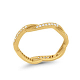 Twisted Eternity Wedding Ring 925 Sterling Silver
