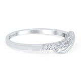 Constellation Ring Half Eternity Round Simulated Cubic Zirconia 925 Sterling Silver (6mm)