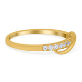 Constellation Ring Half Eternity Round Simulated Cubic Zirconia 925 Sterling Silver (6mm)