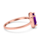 Halo Radiant Cut Wedding Engagement Ring Round Simulated Cubic Zirconia 925 Sterling Silver