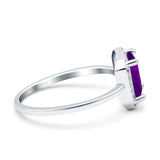 Halo Radiant Cut Wedding Engagement Ring Round Simulated Cubic Zirconia 925 Sterling Silver