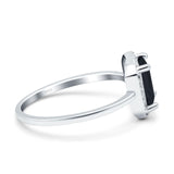 Halo Radiant Cut Wedding Engagement Ring Round Simulated Cubic Zirconia 925 Sterling Silver