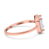 Halo Radiant Cut Wedding Engagement Ring Round Simulated Cubic Zirconia 925 Sterling Silver