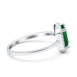 Halo Radiant Cut Wedding Engagement Ring Round Simulated Cubic Zirconia 925 Sterling Silver