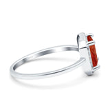 Halo Radiant Cut Wedding Engagement Ring Round Simulated Cubic Zirconia 925 Sterling Silver