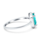 Halo Radiant Cut Wedding Engagement Ring Round Simulated Cubic Zirconia 925 Sterling Silver