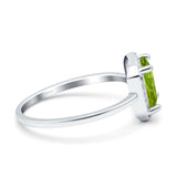 Halo Radiant Cut Wedding Engagement Ring Round Simulated Cubic Zirconia 925 Sterling Silver