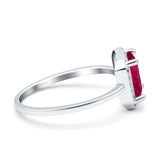 Halo Radiant Cut Wedding Engagement Ring Round Simulated Cubic Zirconia 925 Sterling Silver