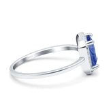 Halo Radiant Cut Wedding Engagement Ring Round Simulated Cubic Zirconia 925 Sterling Silver