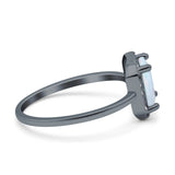 Halo Radiant Cut Wedding Engagement Ring Round Simulated Cubic Zirconia 925 Sterling Silver