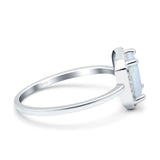 Halo Radiant Cut Wedding Engagement Ring Round Simulated Cubic Zirconia 925 Sterling Silver