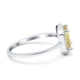 Halo Radiant Cut Wedding Engagement Ring Round Simulated Cubic Zirconia 925 Sterling Silver