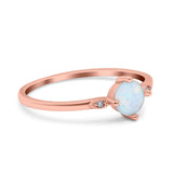 Three Stone Art Deco Engagement Ring Round Simulated Cubic Zirconia 925 Sterling Silver