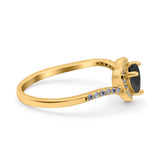 Halo Heart Art Deco Wedding Bridal Ring Round Simulated Cubic Zirconia 925 Sterling Silver