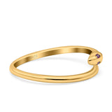 Snake Ring Oxidized Band Solid 925 Sterling Silver Thumb Ring (6mm)