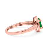 Halo Oval Art Deco Wedding Engagement Bridal Ring Round Simulated Cubic Zirconia 925 Sterling Silver