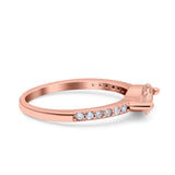 Art Deco Wedding Ring Marquise Simulated Cubic Zirconia 925 Sterling Silver