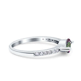 Art Deco Wedding Ring Marquise Simulated Cubic Zirconia 925 Sterling Silver