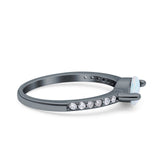 Art Deco Wedding Ring Marquise Simulated Cubic Zirconia 925 Sterling Silver