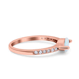 Art Deco Wedding Ring Marquise Simulated Cubic Zirconia 925 Sterling Silver