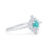 Cluster Wedding Engagement Ring Marquise Round Cubic Zirconia 925 Sterling Silver Choose Color