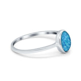 Solitaire Oval Thumb Ring Simulated Cubic Zirconia Stone 925 Sterling Silver