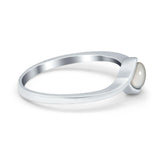 Swirl Petite Dainty Solitaire Ring Simulated Cubic Zirconia 925 Sterling Silver