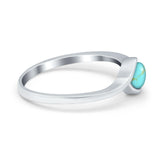 Swirl Petite Dainty Solitaire Ring Simulated Cubic Zirconia 925 Sterling Silver