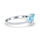 Fashion Ring Marquise Simulated Cubic Zirconia 925 Sterling Silver