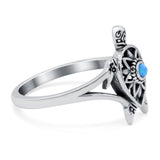 Turtle Ring Band Lab Created Opal 925 Sterling Silver (13mm)