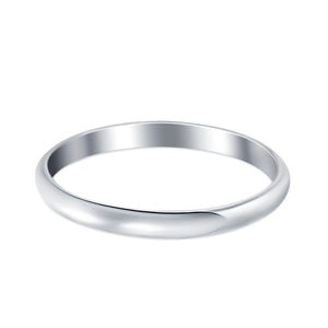 Sterling Silver Wedding Band Ring Round 925 Sterling Silver (2mm)